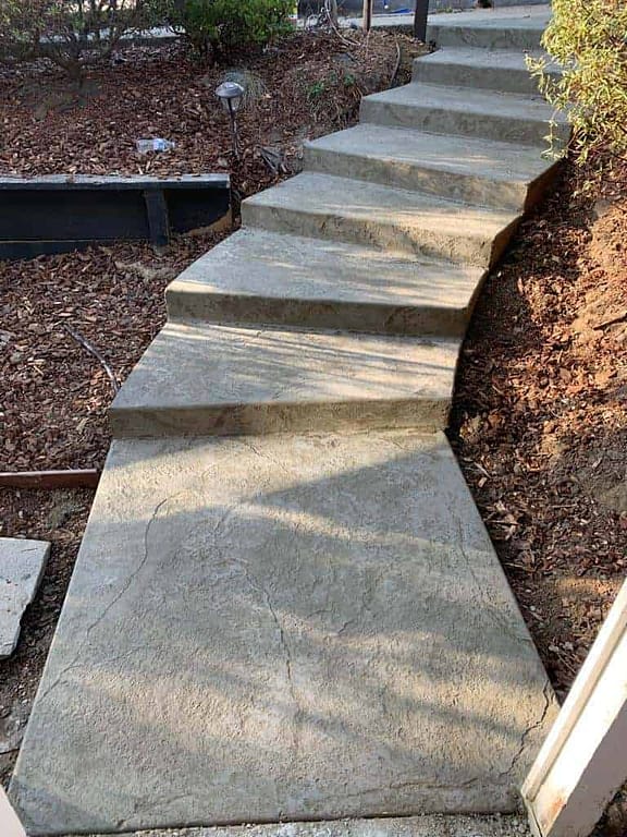 Concrete contractor stamped concrete stairs project gallery Maryland.