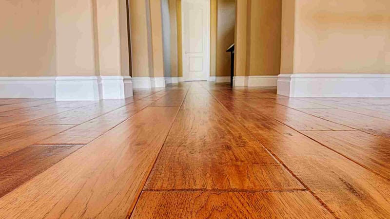 Repaired hardwood floors example