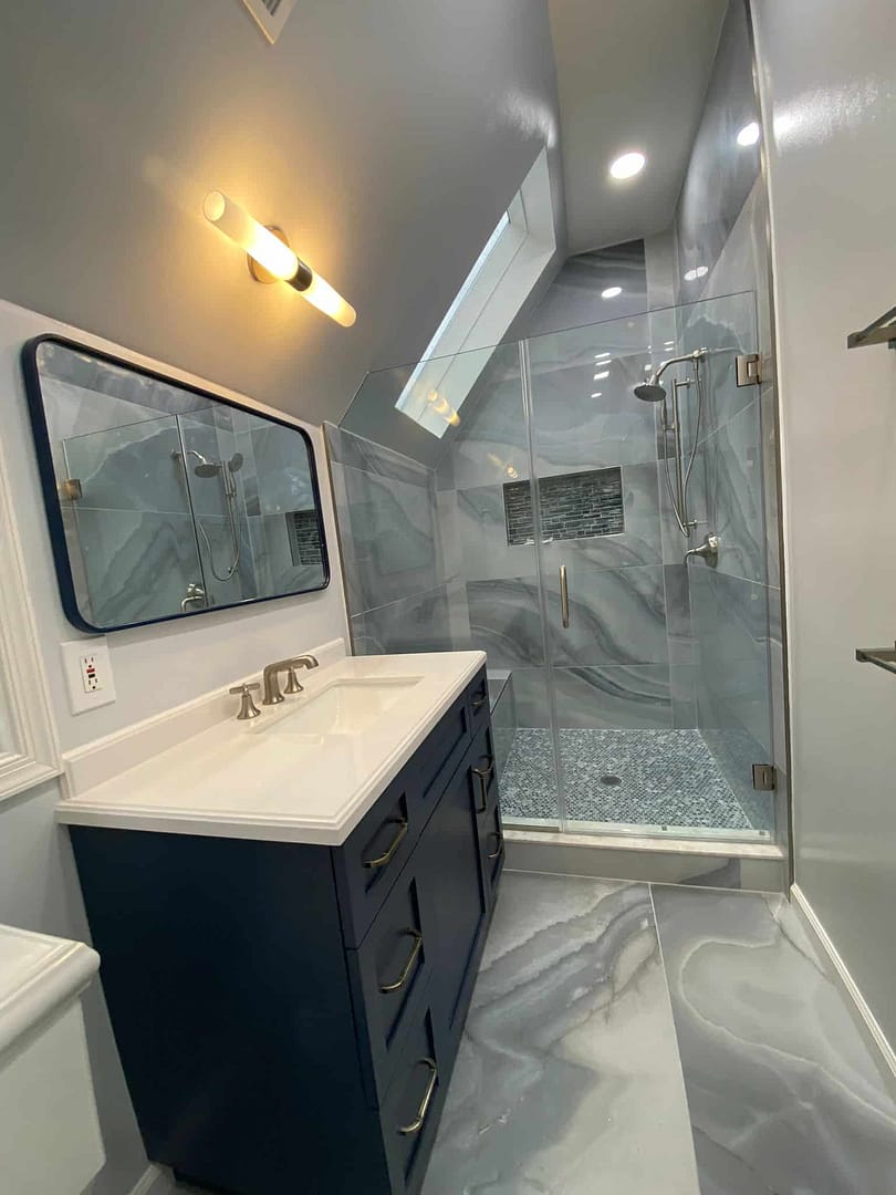 Sink & Shower from Bathroom Remodeling Project