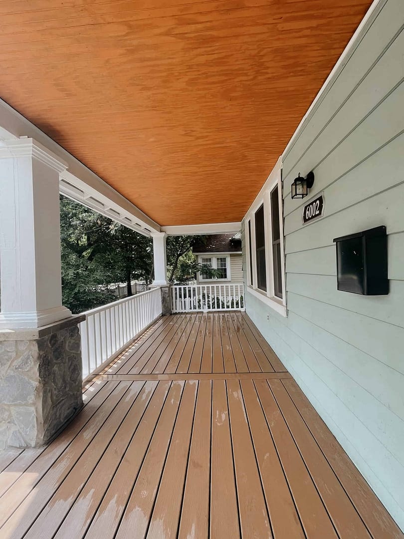 Deck for porch After picture