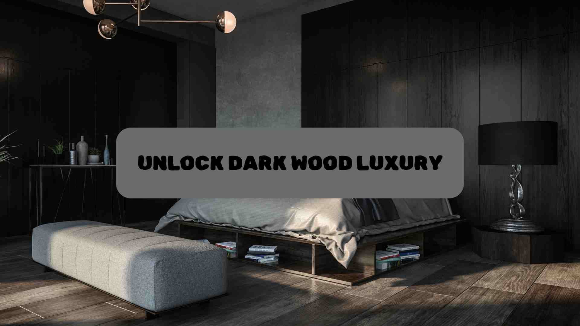 Black and Dark wood interior example and cover