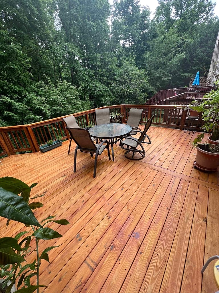 General Contractor completed deck refinishing project.