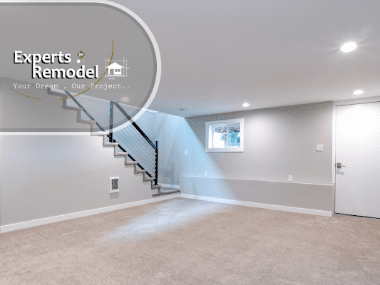 Basement remodeling completed project in Maryland.